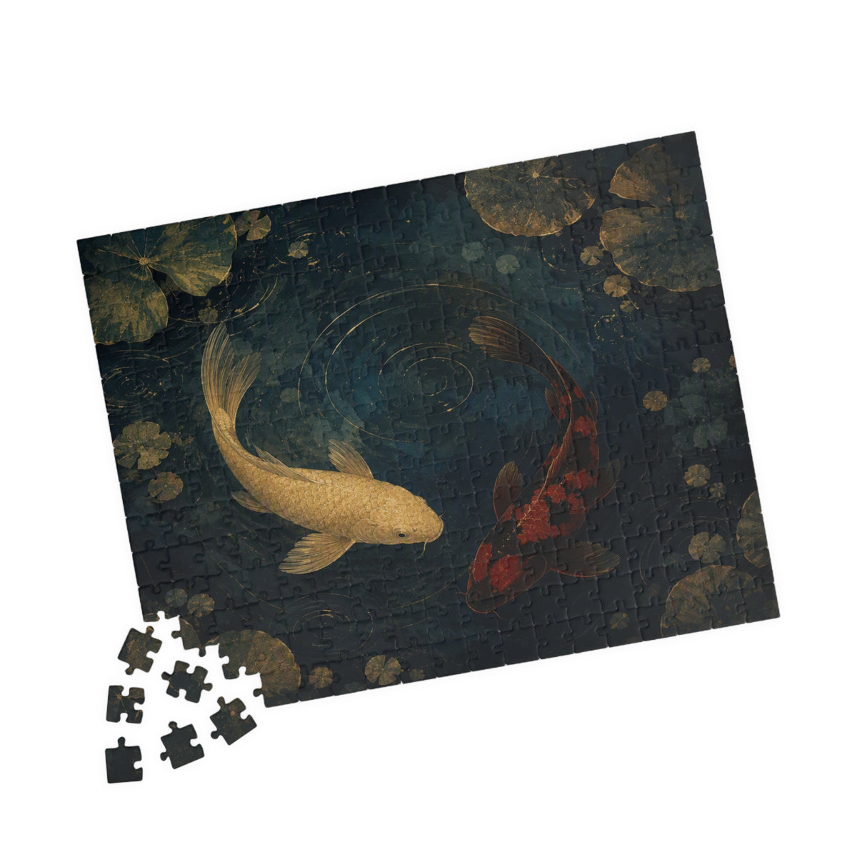 Koi Pond Puzzle — ukiyo-e jigsaw puzzle by Akariwave, view 9