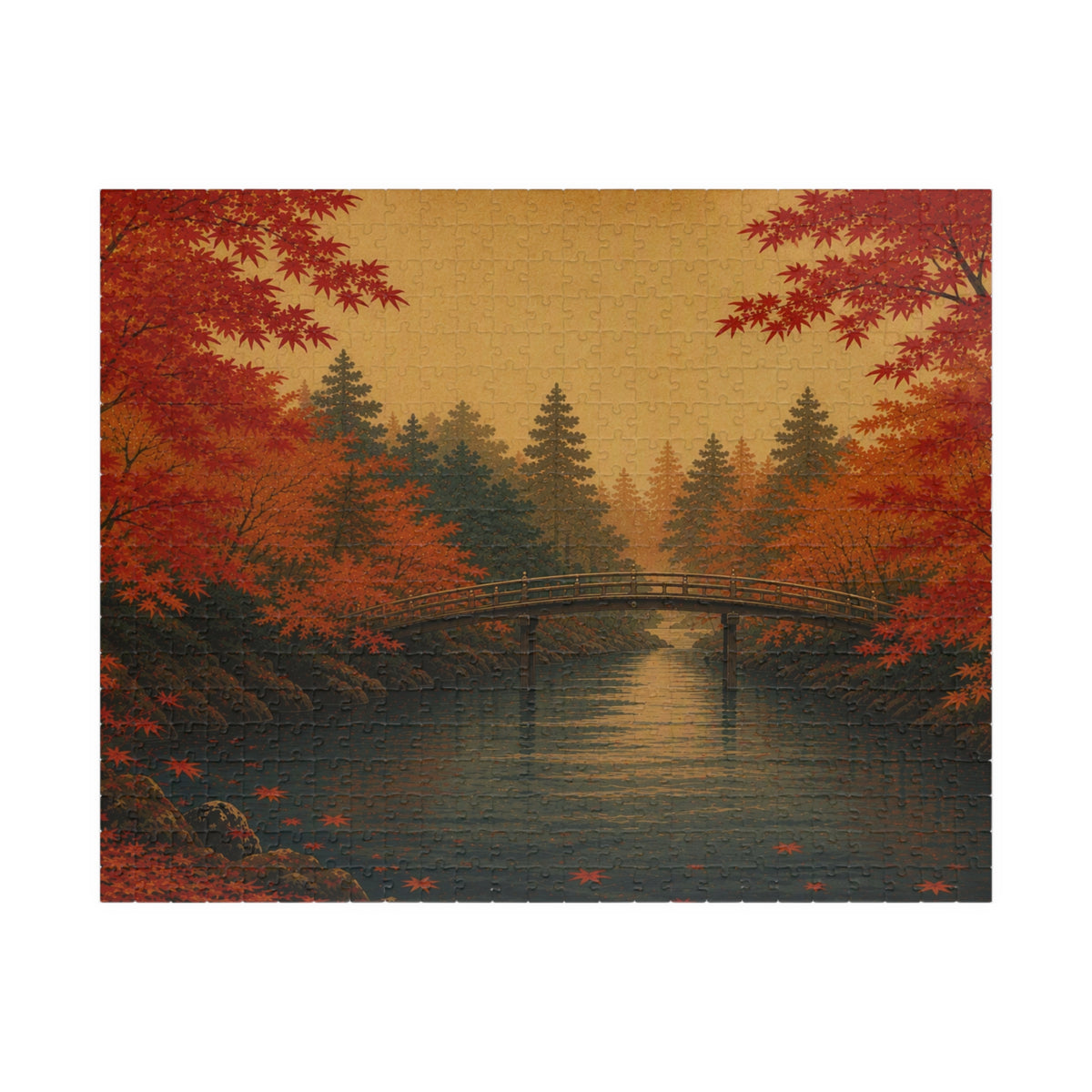Maple River Puzzle — ukiyo-e jigsaw puzzle by Akariwave, view 3