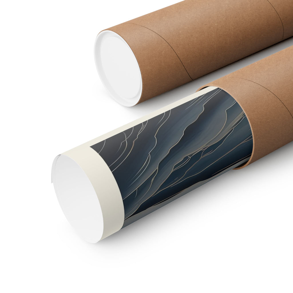 Moonlit Fuji matte poster 16x12 — rolled poster close-up showing paper and print quality