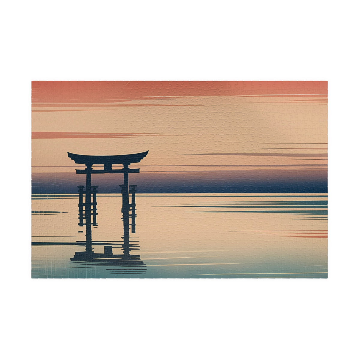 Torii Sunset Puzzle — ukiyo-e jigsaw puzzle by Akariwave, view 4