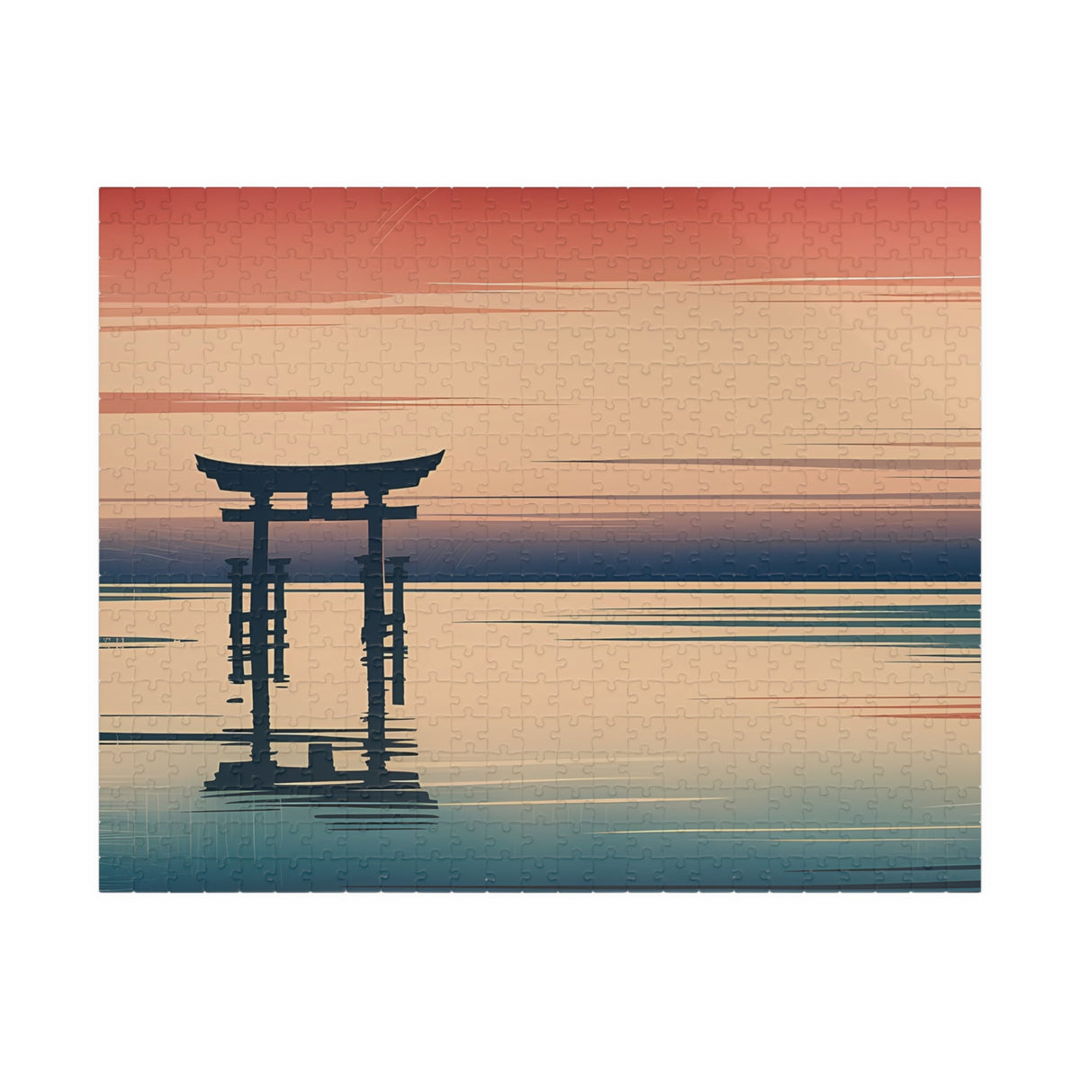Torii Sunset Puzzle — ukiyo-e jigsaw puzzle by Akariwave, view 3