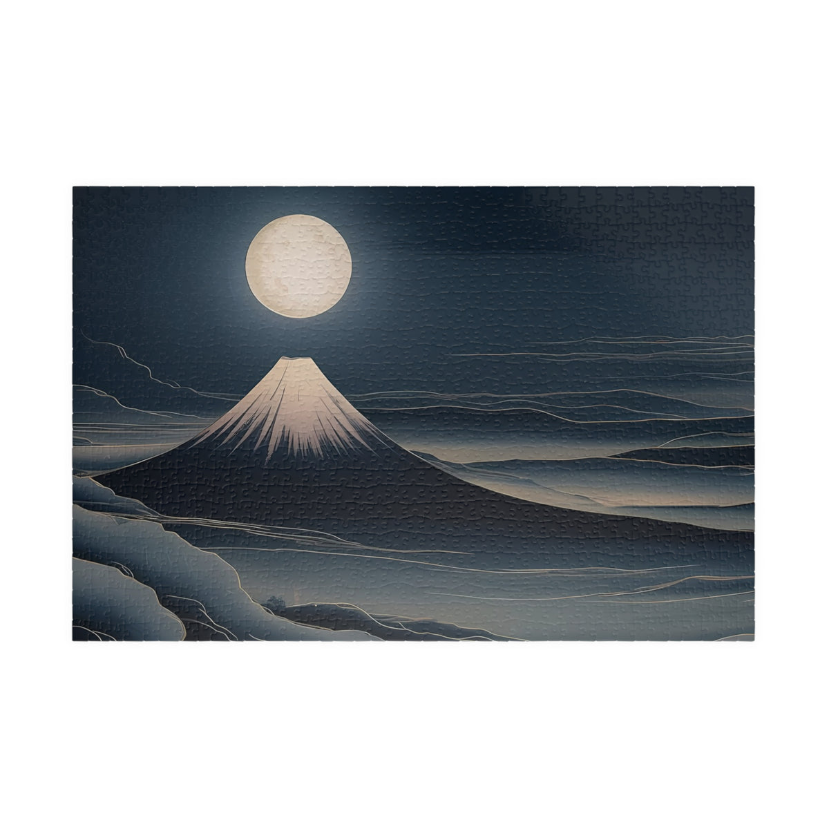 Fuji Moon Puzzle — ukiyo-e jigsaw puzzle by Akariwave, view 4