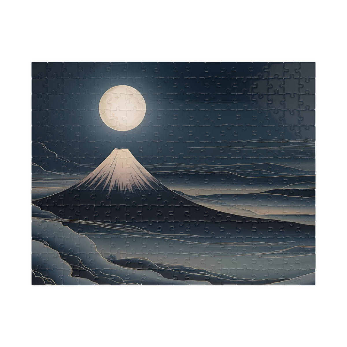 Fuji Moon Puzzle — ukiyo-e jigsaw puzzle by Akariwave, view 2