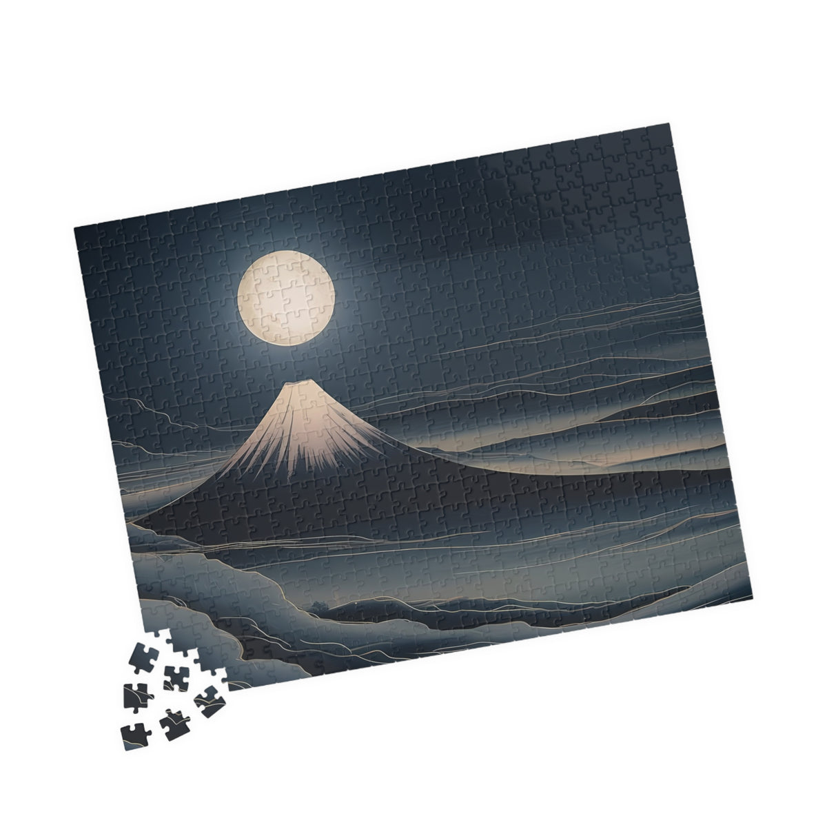 Fuji Moon Puzzle — ukiyo-e jigsaw puzzle by Akariwave, view 12