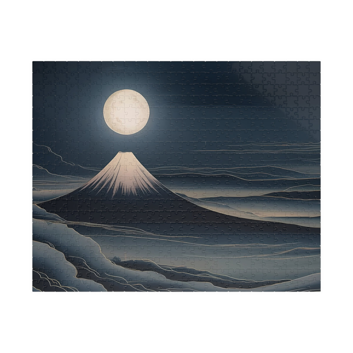 Fuji Moon Puzzle — ukiyo-e jigsaw puzzle by Akariwave, view 3