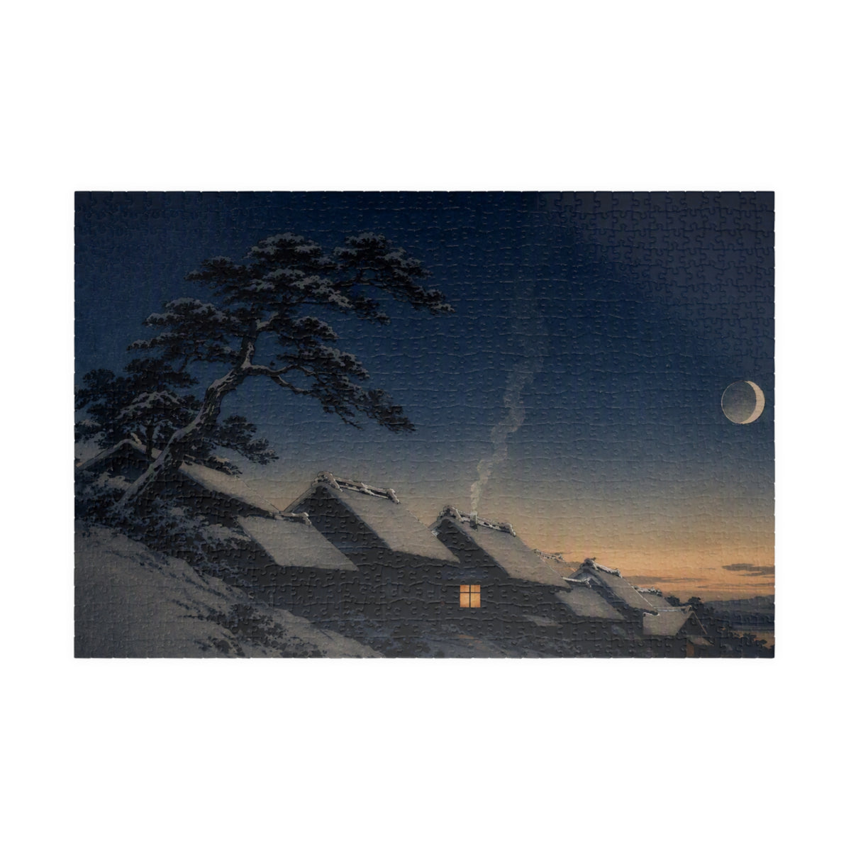 Snow Village Puzzle — ukiyo-e jigsaw puzzle by Akariwave, view 4