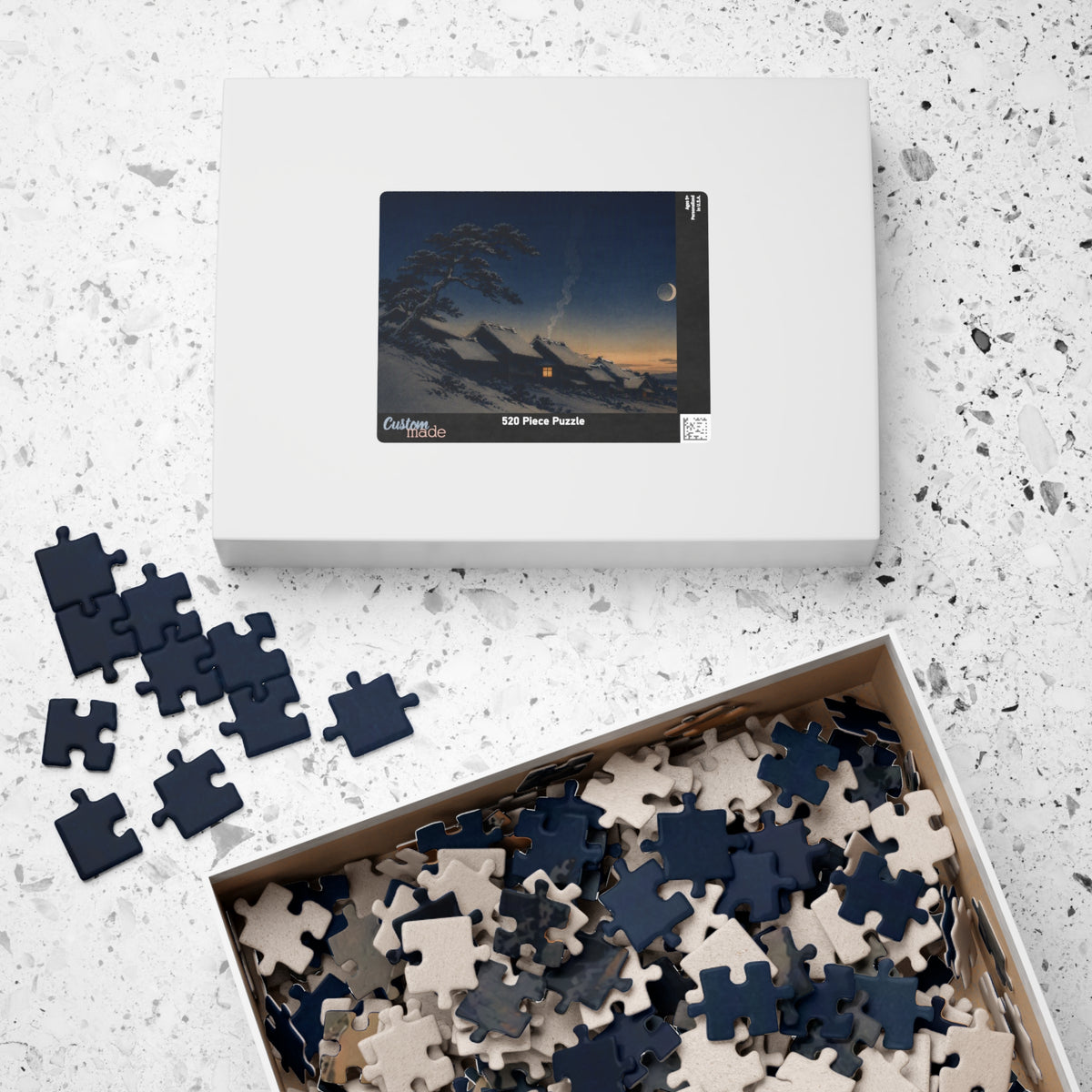 Snow Village Puzzle — ukiyo-e jigsaw puzzle by Akariwave, view 13