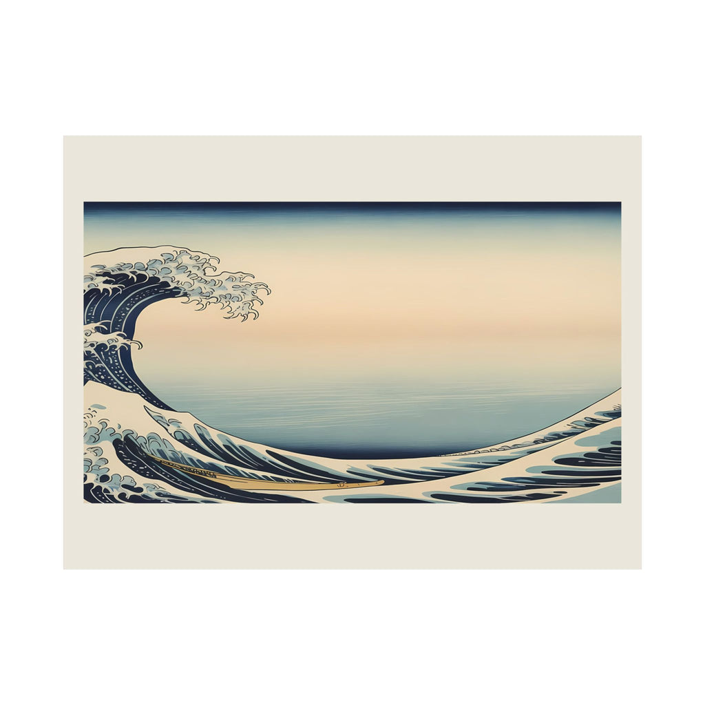 The Great Wave matte poster 16x12 — Japanese wave art print by Akariwave, front view
