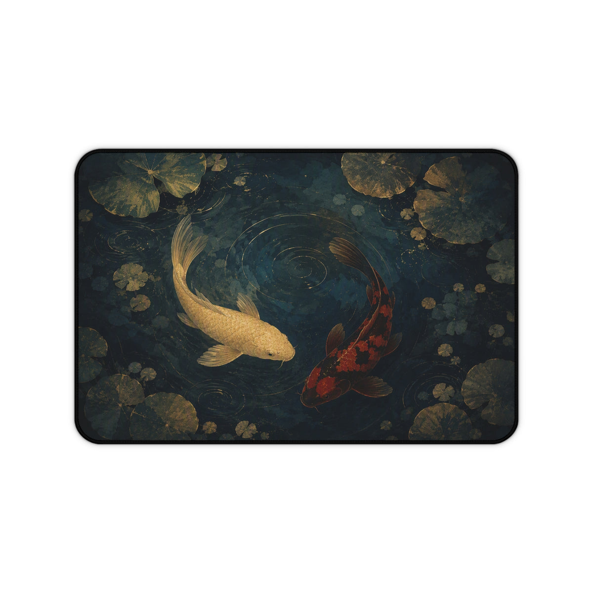 Koi Pond Desk Mat — Japanese koi fish desk pad by Akariwave, view 2
