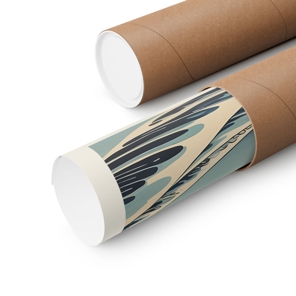 The Great Wave matte poster 16x12 — rolled poster close-up showing paper and print quality
