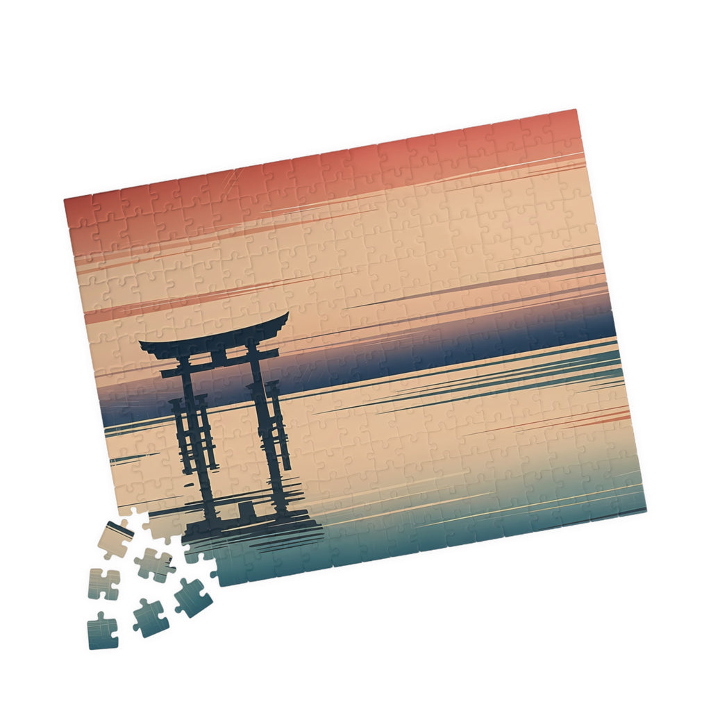 Torii Sunset Puzzle — ukiyo-e jigsaw puzzle by Akariwave, view 9