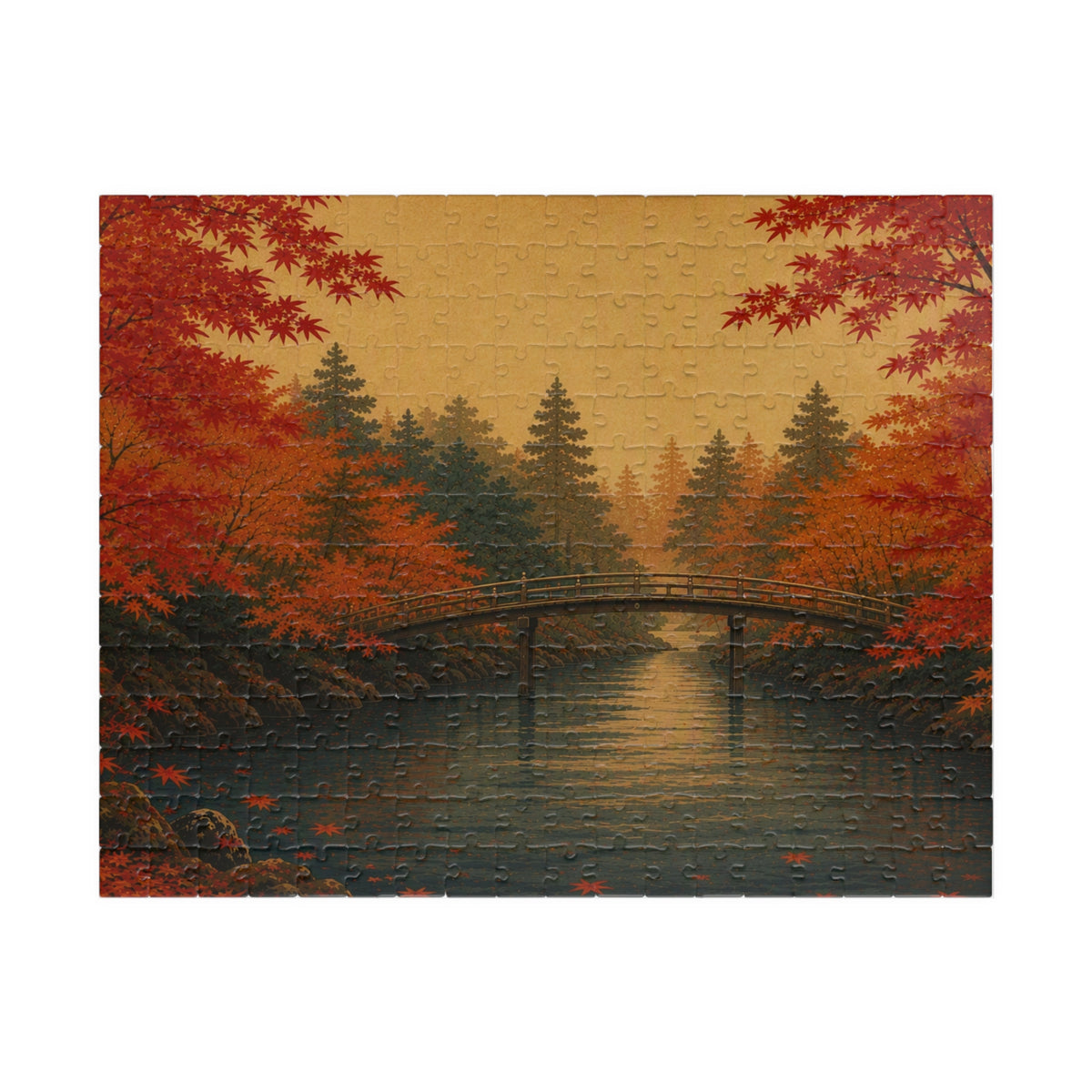 Maple River Puzzle — ukiyo-e jigsaw puzzle by Akariwave, view 2