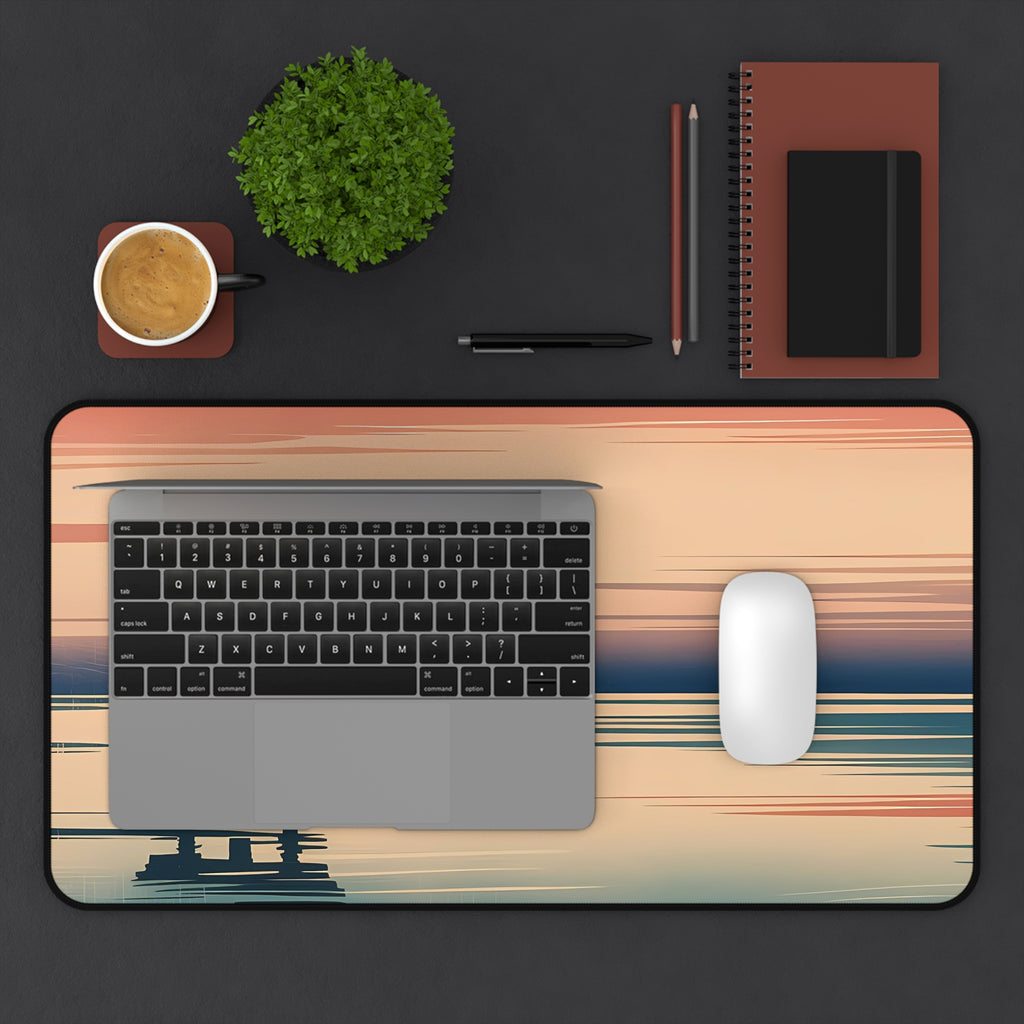 Torii Sunset Desk Mat — Japanese twilight desk pad by Akariwave, view 11