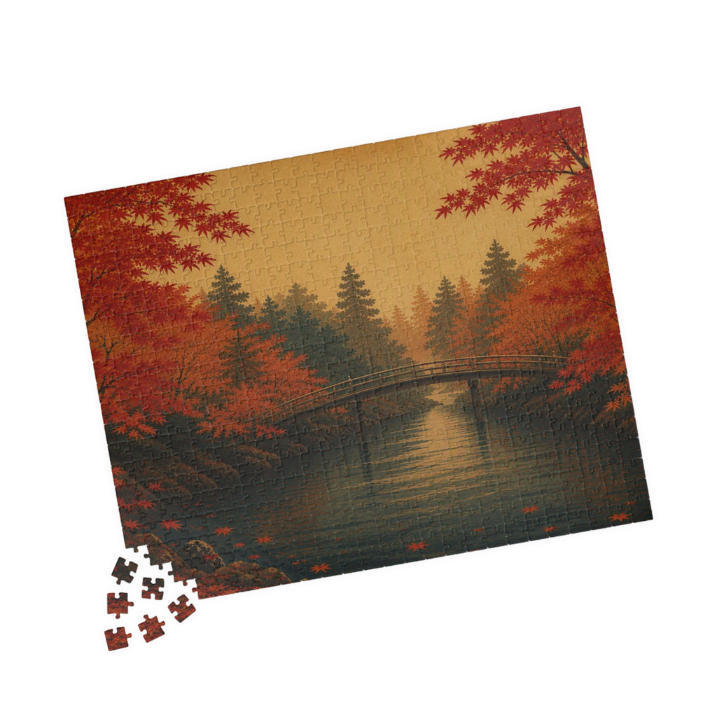 Maple River Puzzle — ukiyo-e jigsaw puzzle by Akariwave, view 12
