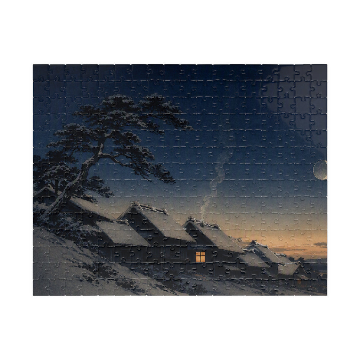 Snow Village Puzzle — ukiyo-e jigsaw puzzle by Akariwave, view 2
