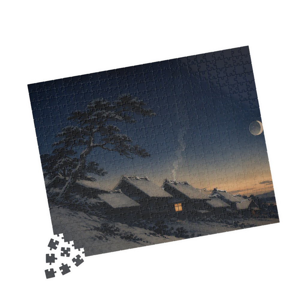 Snow Village Puzzle — ukiyo-e jigsaw puzzle by Akariwave, view 12